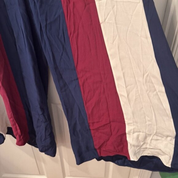 Rapsodia Womens High Wiasted Super Wide Leg Pants Trousers Red White Blue Size S - Picture 2 of 13